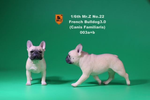 犬の置物 フレンチブルドック 2個セット フィギュア 1/6 Mr.Z FD002